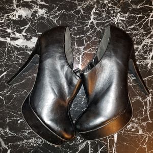 Black ankle boot heels